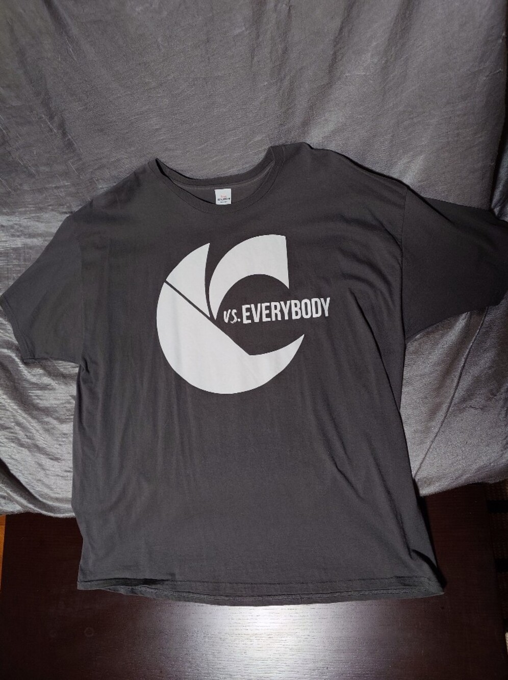 Rare Canibus Charcoal Gray Graphic Crewneck T-Shirt - Vs Everybody C Logo